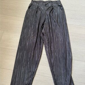 Elegant Black Striped Women's Pants